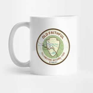 Yellowstone Souvenir Map - Old Faithful Mug